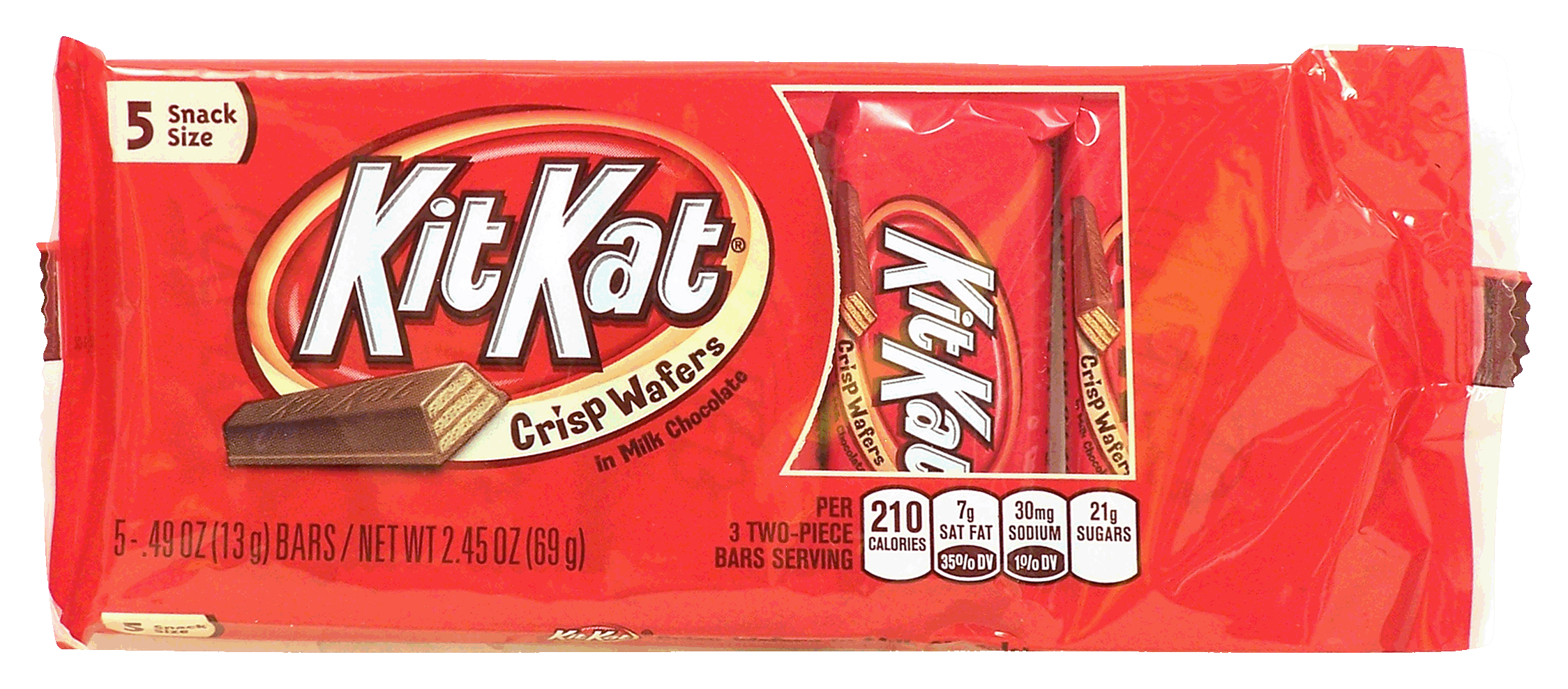 Kit Kat  crisp wafers in milk chocolate, snack size, 5-count Full-Size Picture